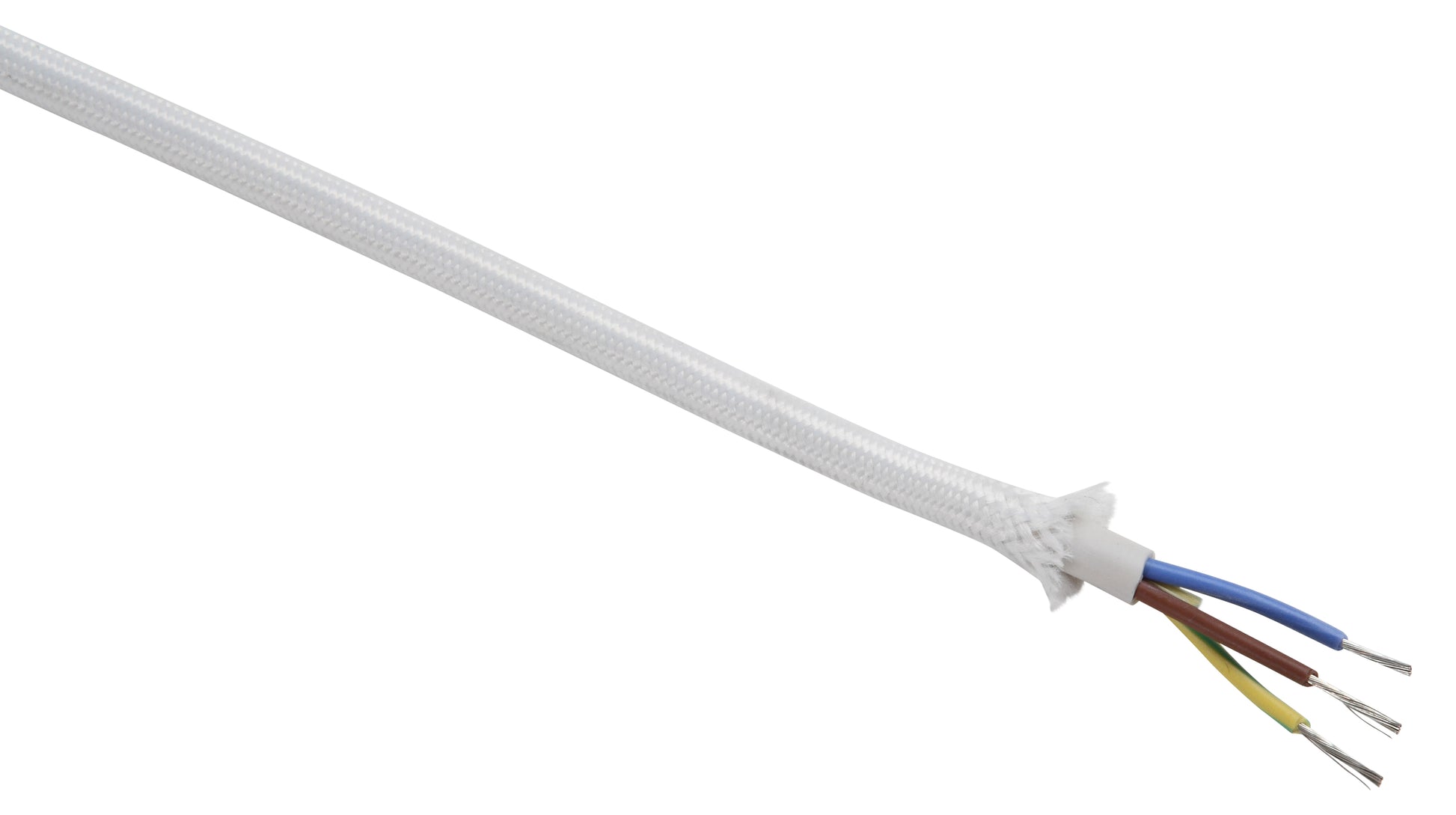 Stofledning VDH 180° 3G0,75 hvid, H05SSD180, S100