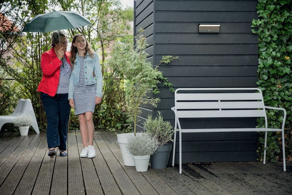 Mygarden Bustan IR Væg, 2x4,5W med sensor, antracit