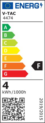 V-Tac 4W LED kertepære med E14 fatning - 400lm, Kultråd, RA80, matteret glas