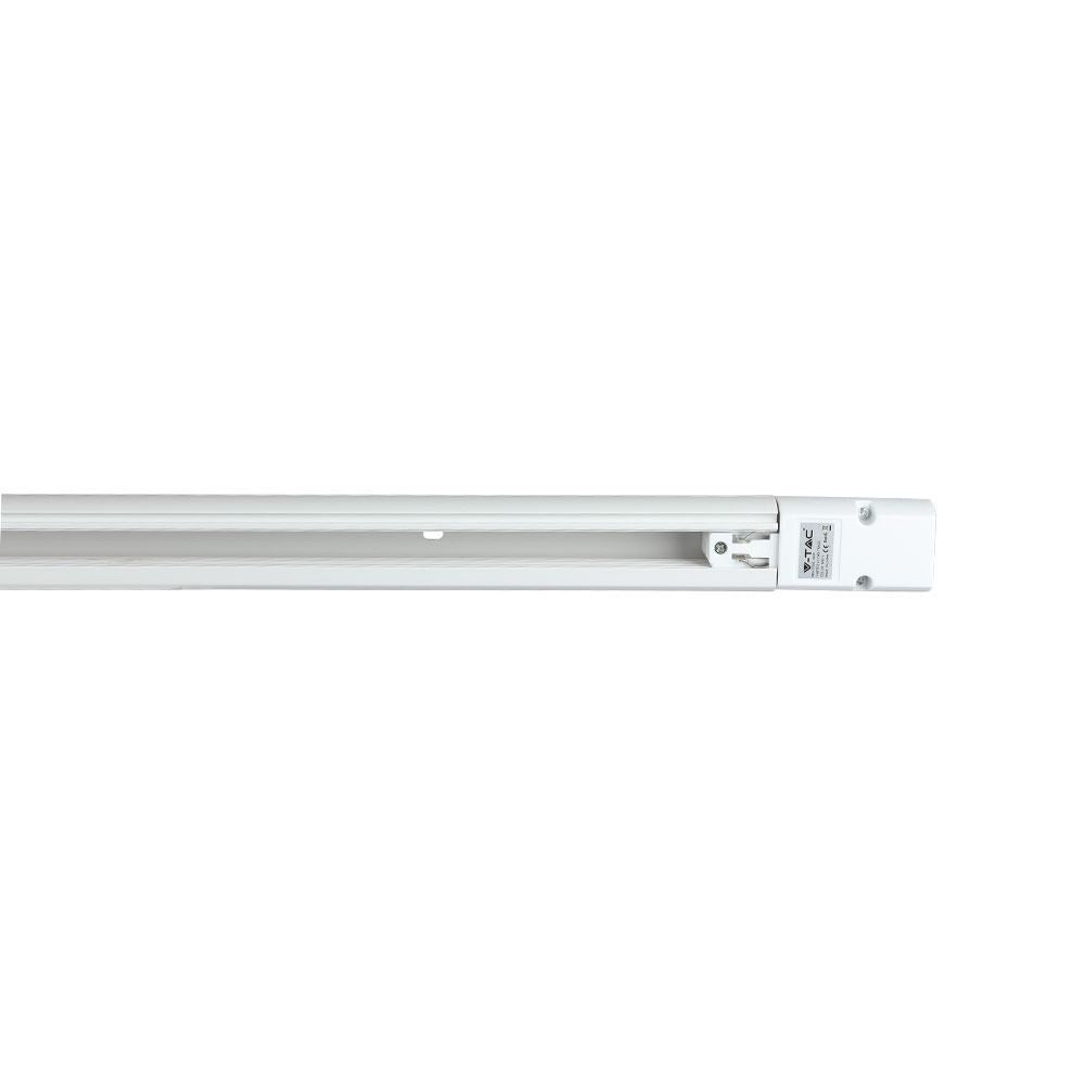 V-Tac 1,5m Hvid 3-faset Skinnespot Skinneskinne inkl. Tilslutning og Endeprop (230V)