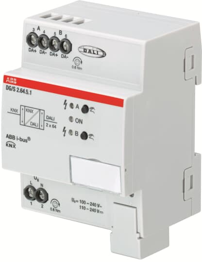 KNX DG/S2.64.5.1 DALI Gateway Premium, 2 kanal, MDRC, DALI 2, HCL