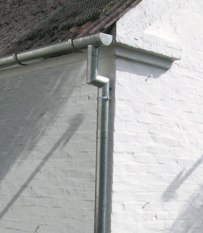 75 mm Vandudtag m/flex Zink Plastmo