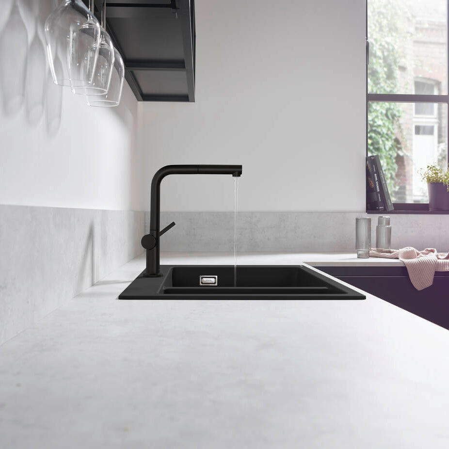 Hansgrohe Talis M54 270 køkkenarmatur med udtræk, 1jet, mat sort