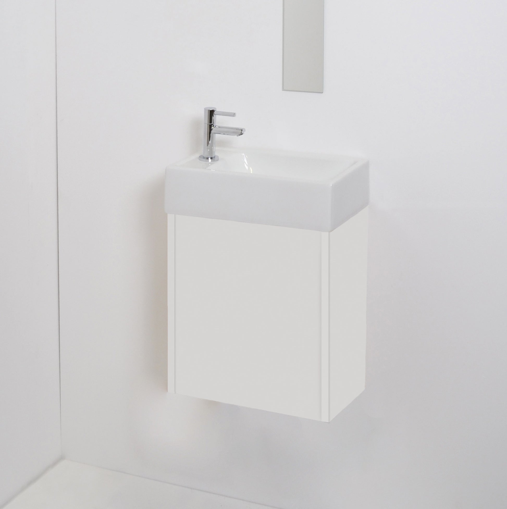 Sanibell Proline håndvask 40x23x10cm med hanehul til højre