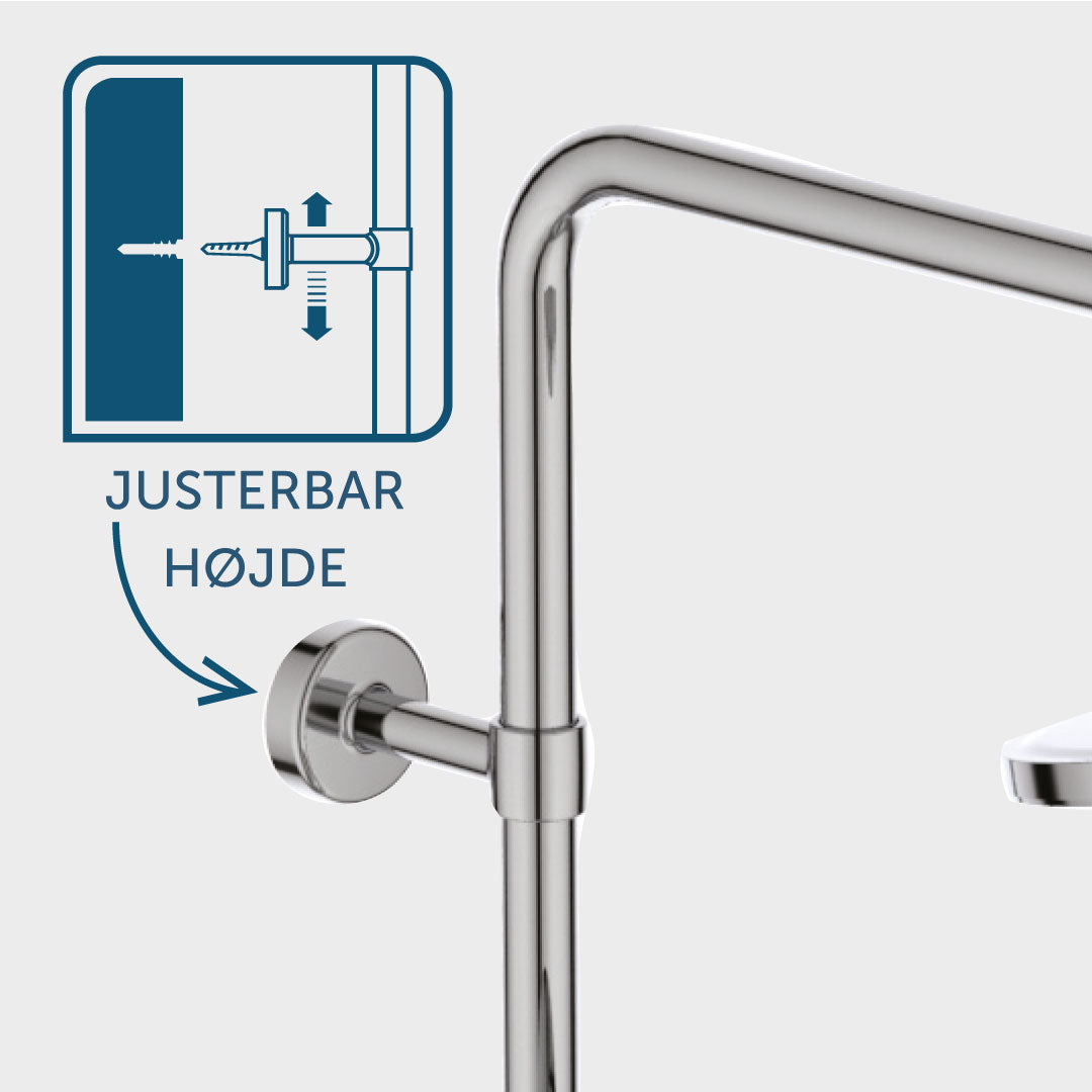 Børma Idealrain Ceratherm T25 brusesystem, krom