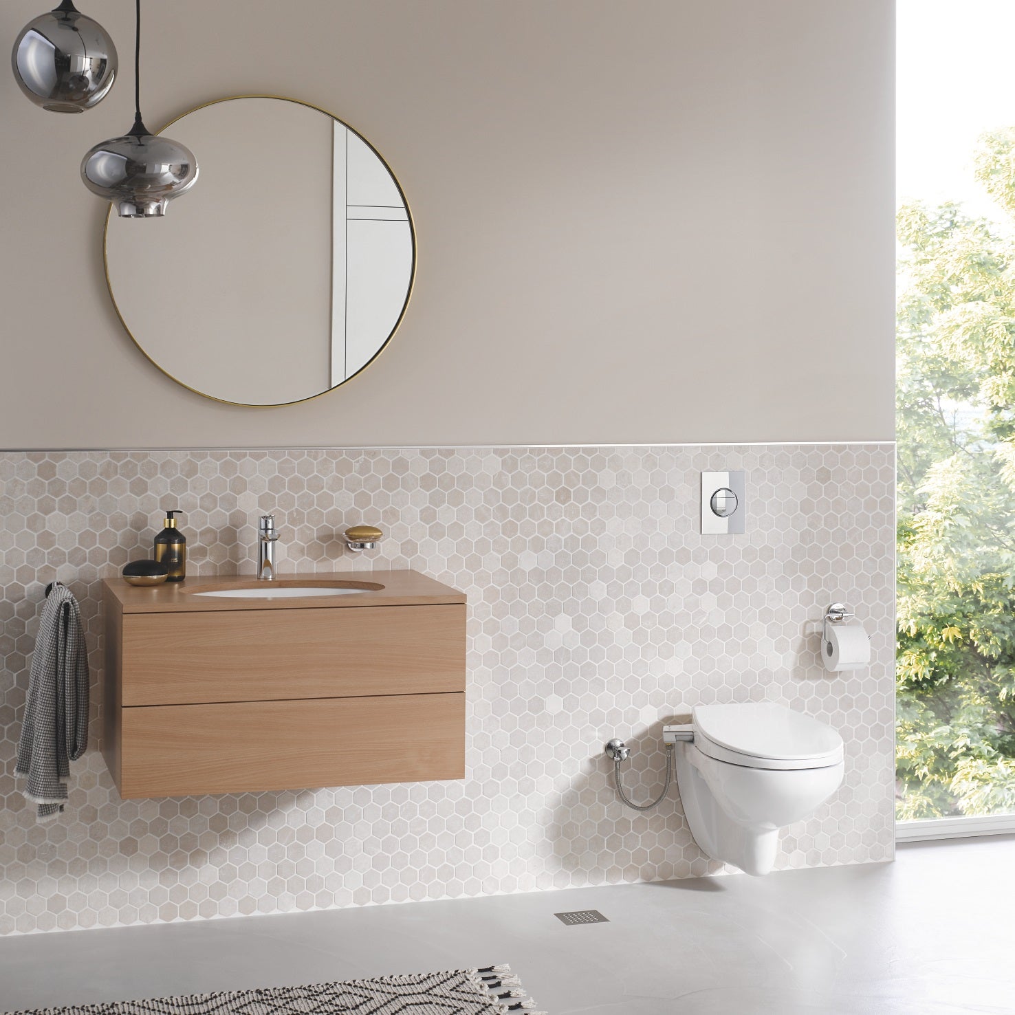 Grohe Bau CeramicBidetsædeWC-sæde med låg2 spray arme
