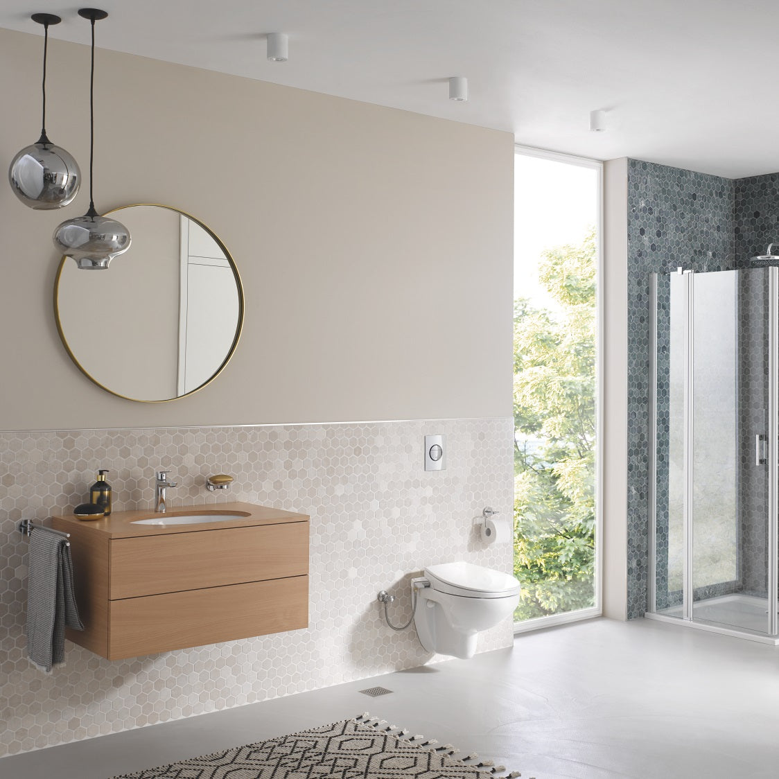 Grohe Bau CeramicBidetsædeWC-sæde med låg2 spray arme