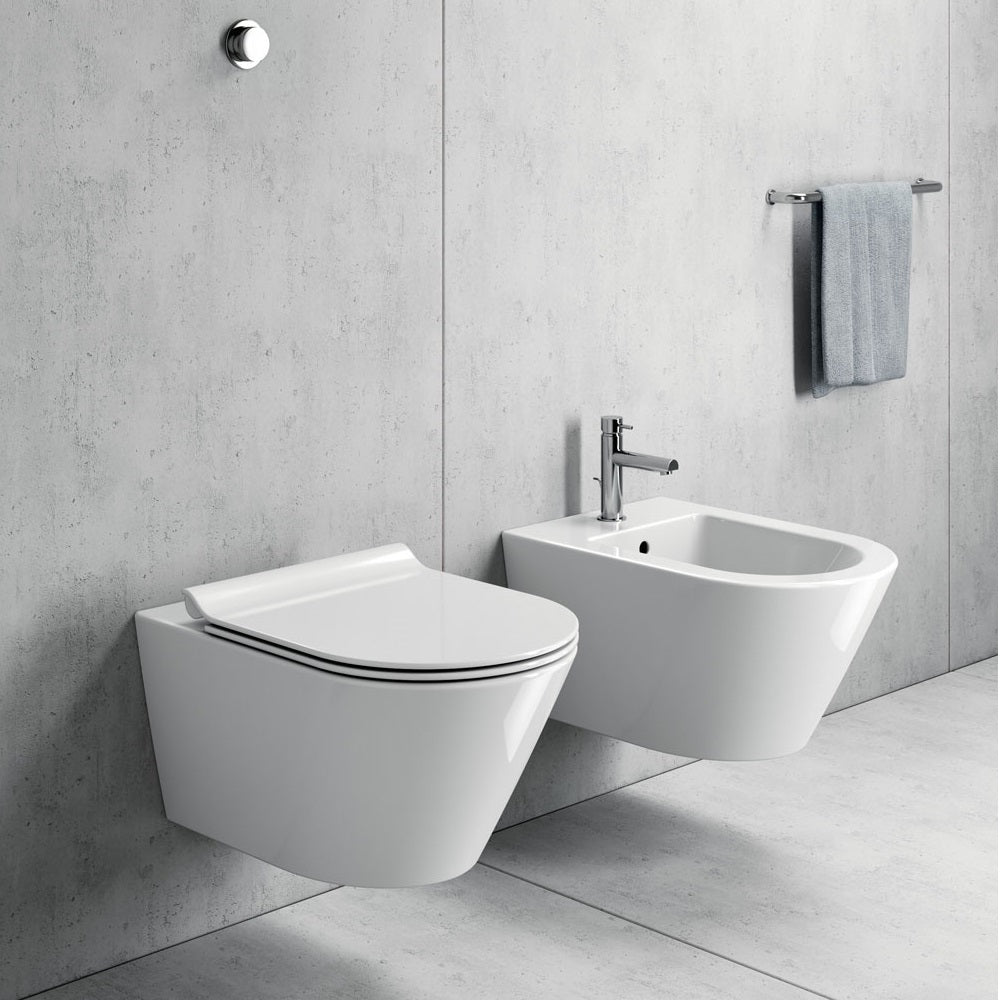 GSI Kube X vægtoilet 55x36cm med Genius flush skylleteknik
