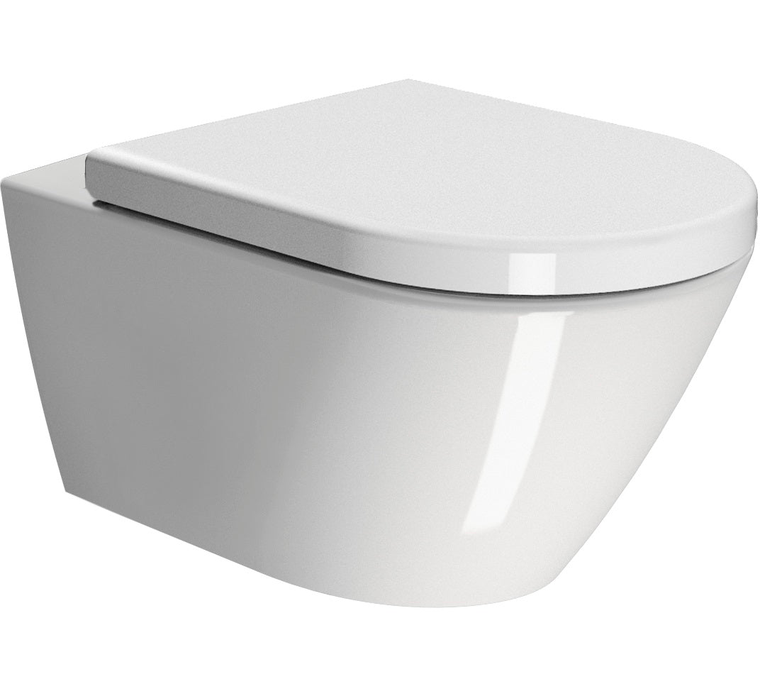 GSI Kube X vægtoilet 55x36cm med Genius flush skylleteknik