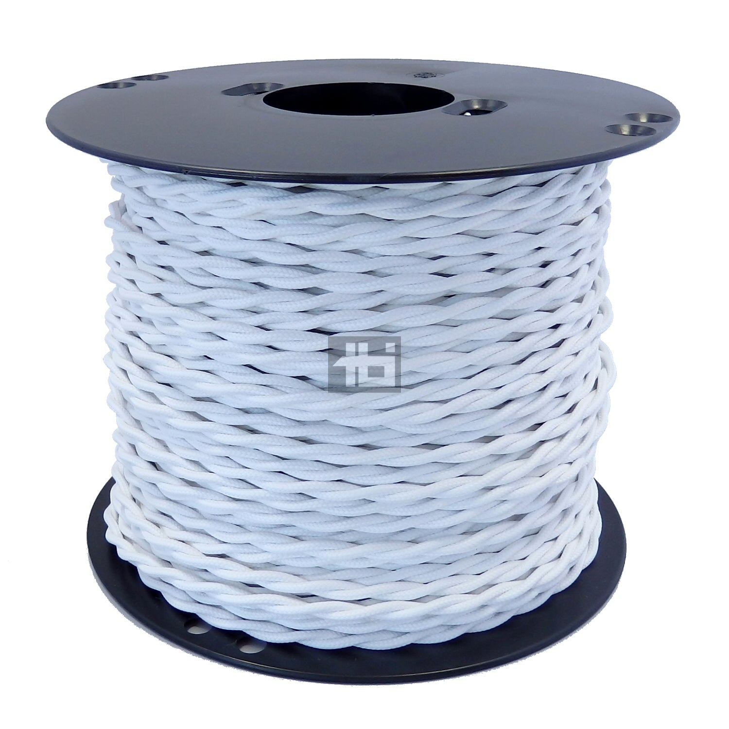 Stofledning, snoet, 2x0,75 mm², hvid, S100