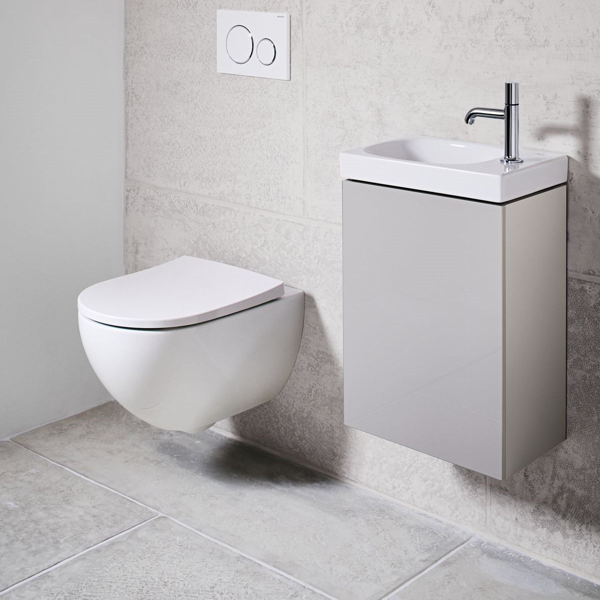 GEBERIT ACANTO hængetoilet/sæde 360x385x530mm t/indb.cist porcel