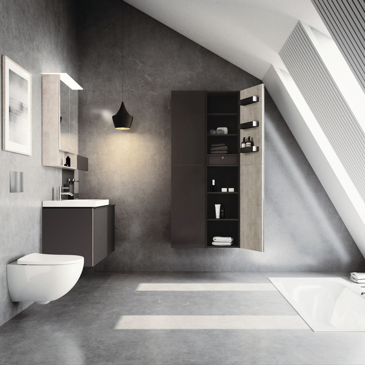 GEBERIT ACANTO hængetoilet/sæde 360x385x530mm t/indb.cist porcel