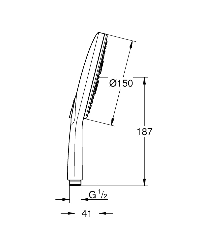 Rainshower SmartActive 150, Håndbruser 3-sprays