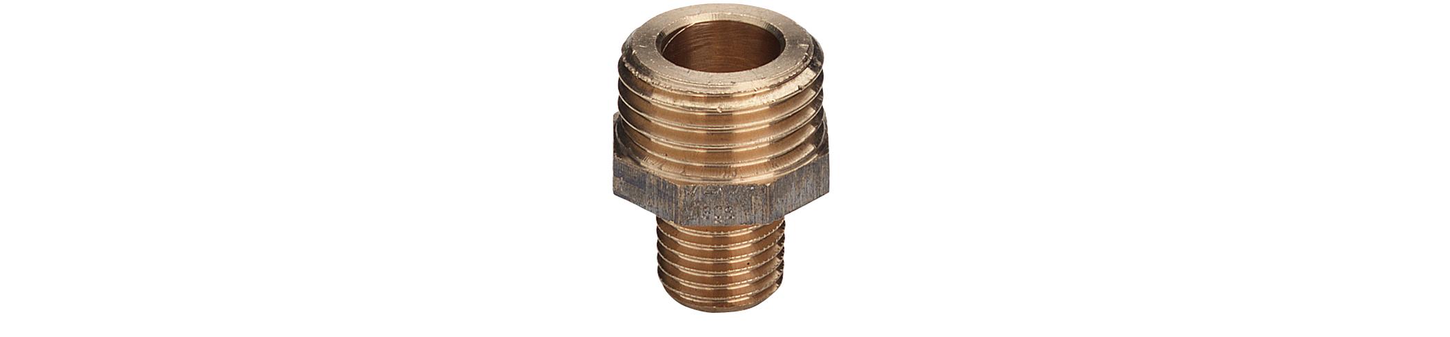 1.1/4" x 1" Rødgods Silicium Bronze gevindfittings overgangsnippel