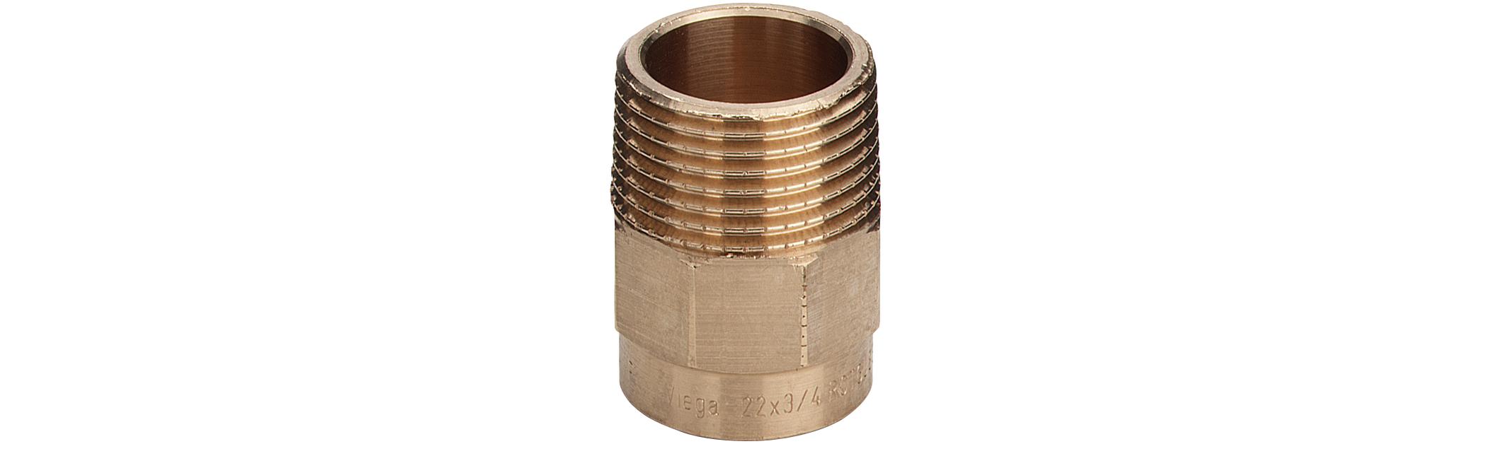 22 mm x 1" Lodde overgang muffe/nippel