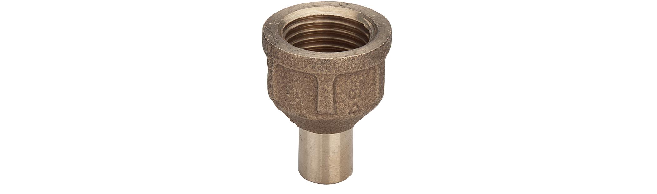 22 mm x 1/2" Lodde overgang nippel/muffe