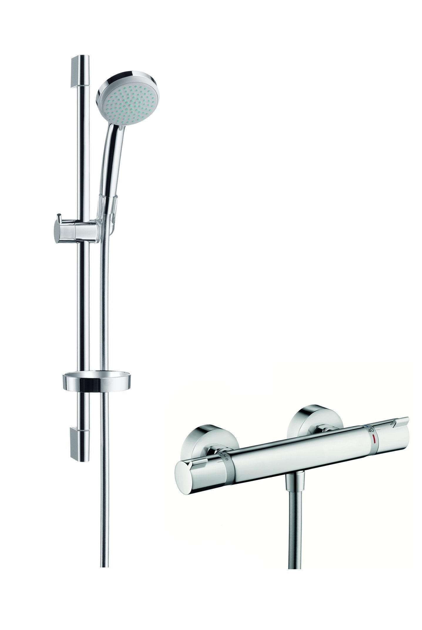 Hansgrohe Croma 100 Vario brusersæt m/Ecostat Comfort termostat, krom