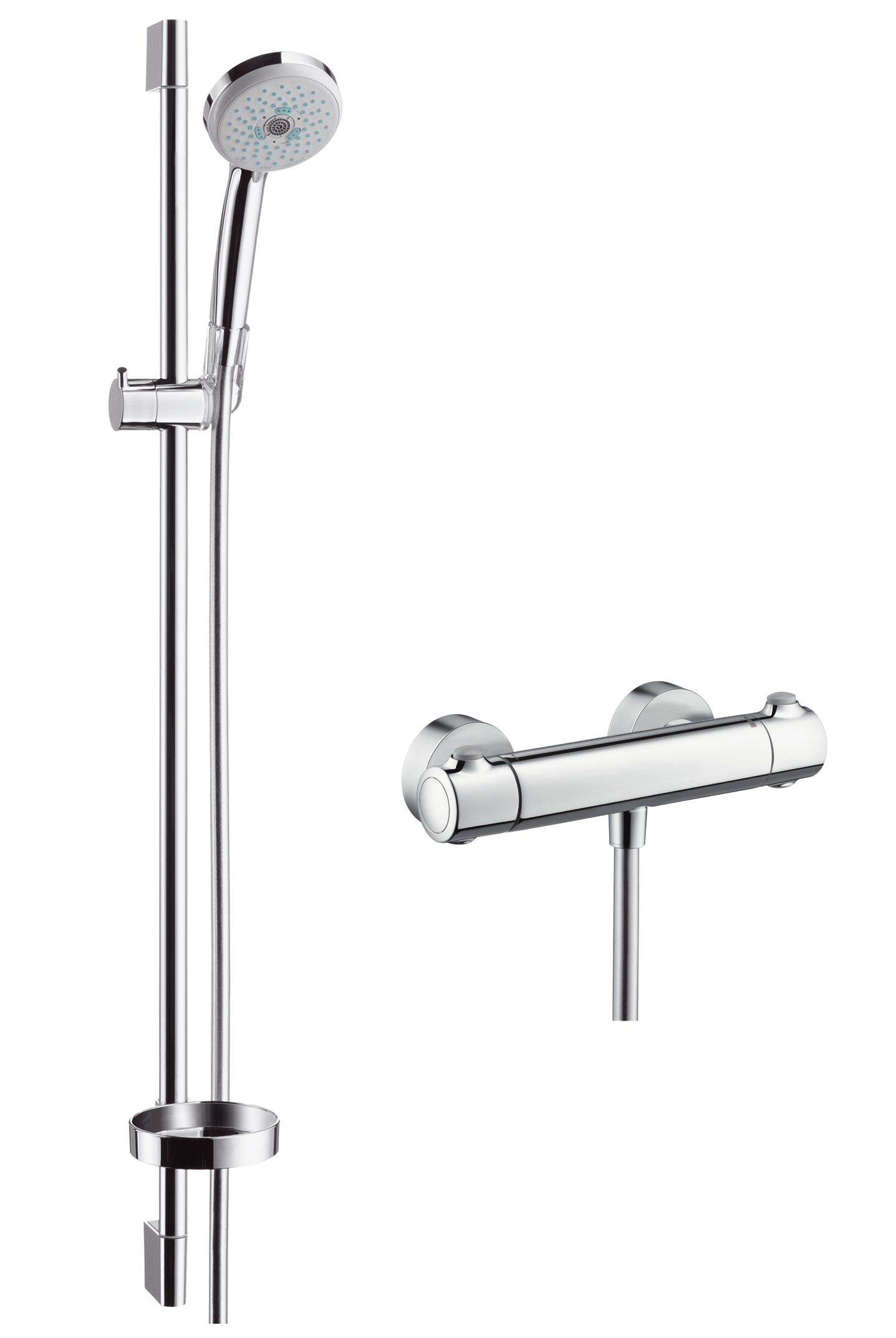 Hansgrohe Croma 100 Multi brusesæt med Ecostat 1001 SL 90 cm, krom