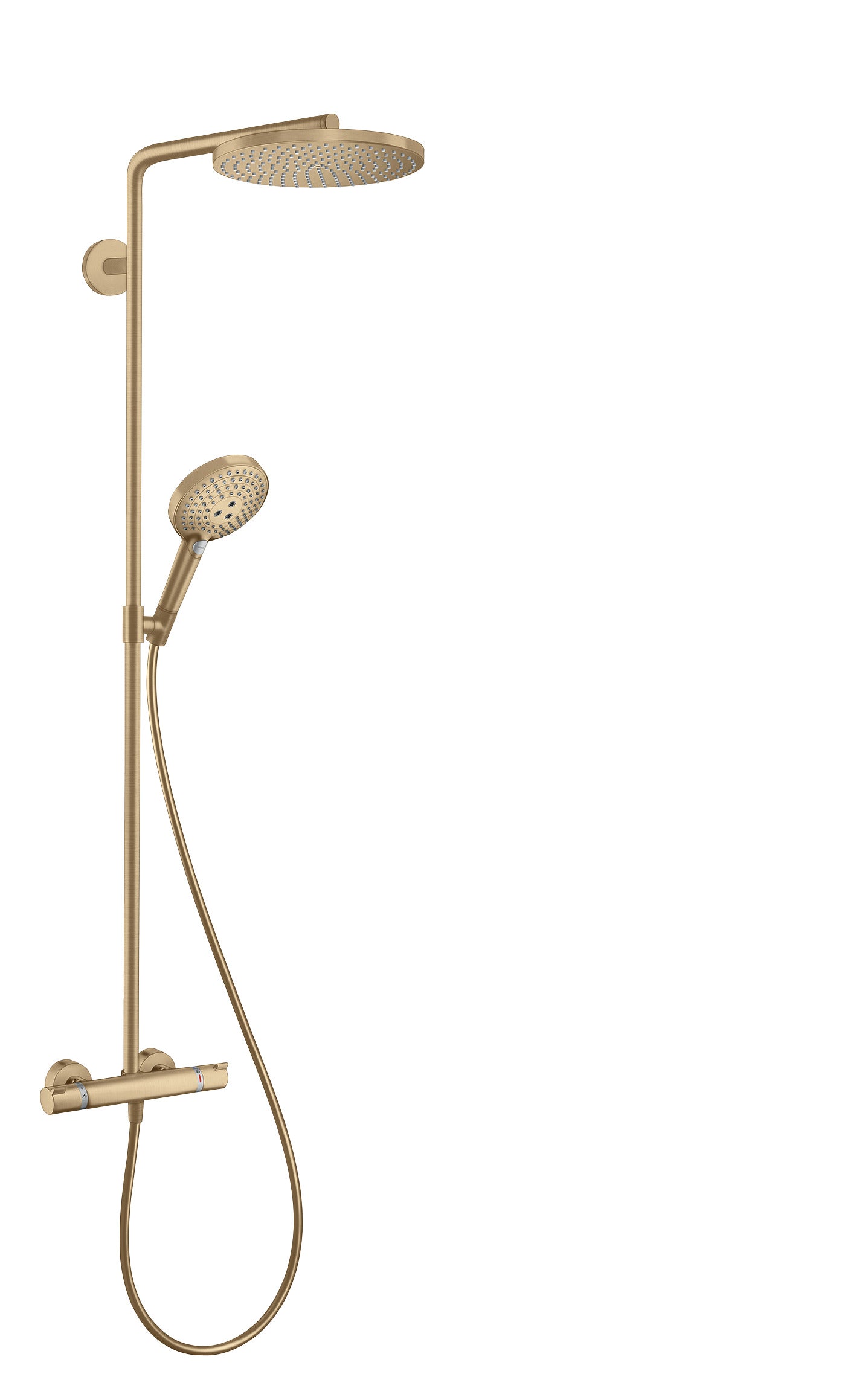 Hansgrohe Raindance Select S Showerpipe 240 PowderRain, børstet bronze