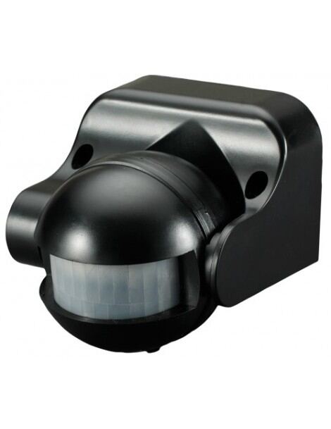 Sensor vægmonteret i sort 1200 watt, IP44
