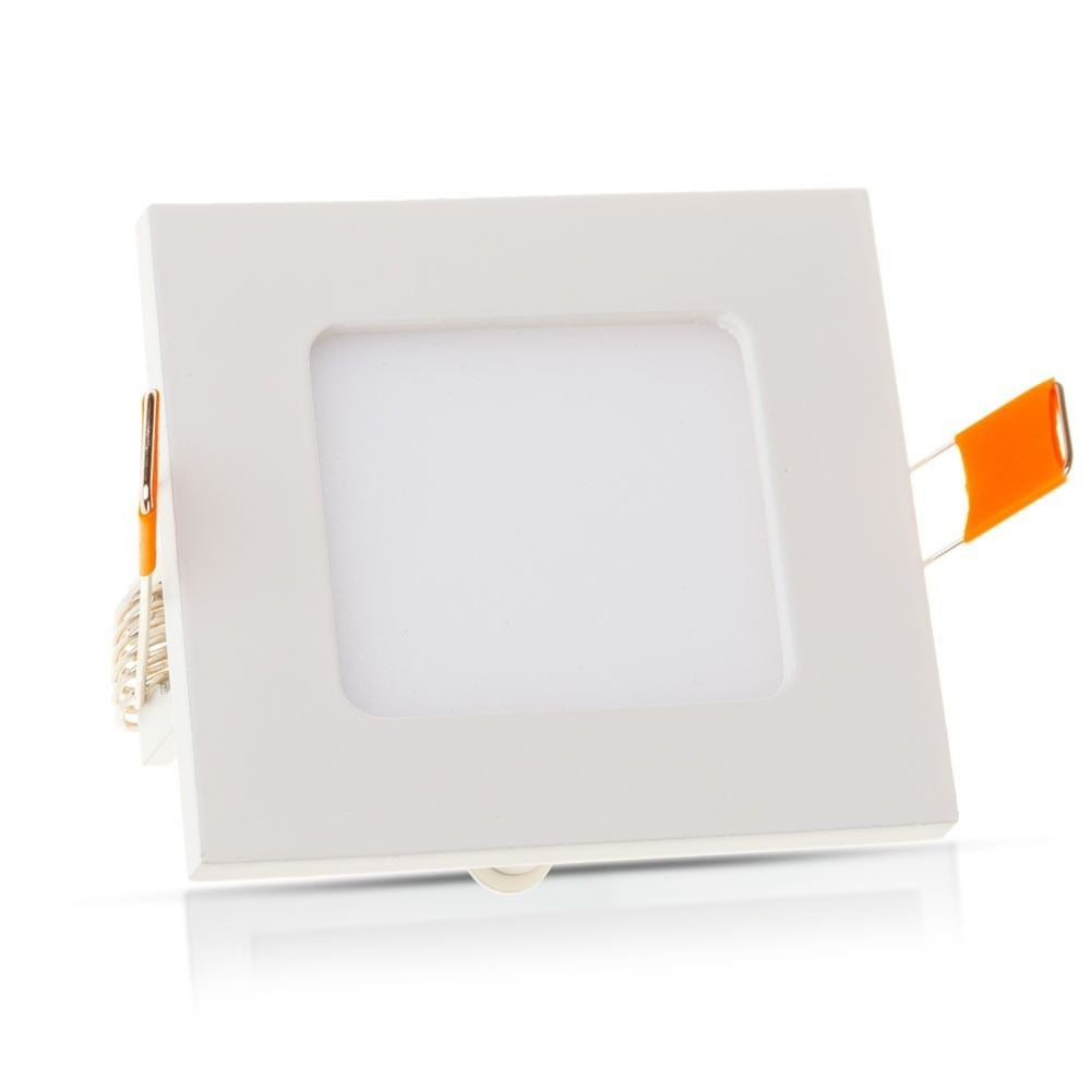 V-Tac 3W LED indbygningspanel - Erstatter 25W - Hul: 7,3 x 7,3 cm - Mål: 8,4 x 8,4 cm - 230V