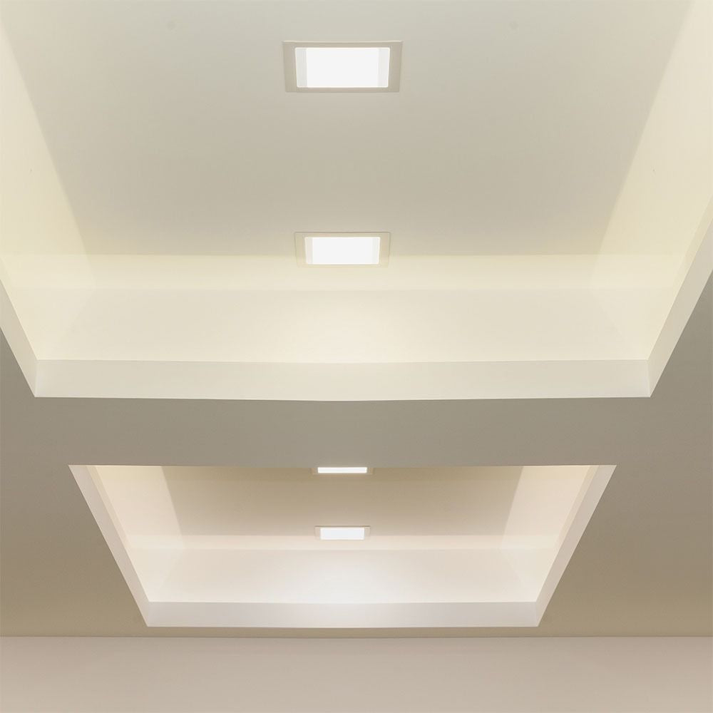 V-Tac 3W LED indbygningspanel - Erstatter 25W - Hul: 7,3 x 7,3 cm - Mål: 8,4 x 8,4 cm - 230V