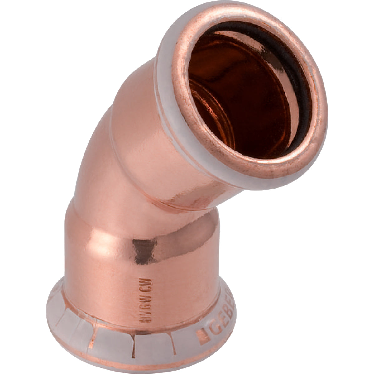 28 mm Bøjning CU 45° muffe/muffe Mapress