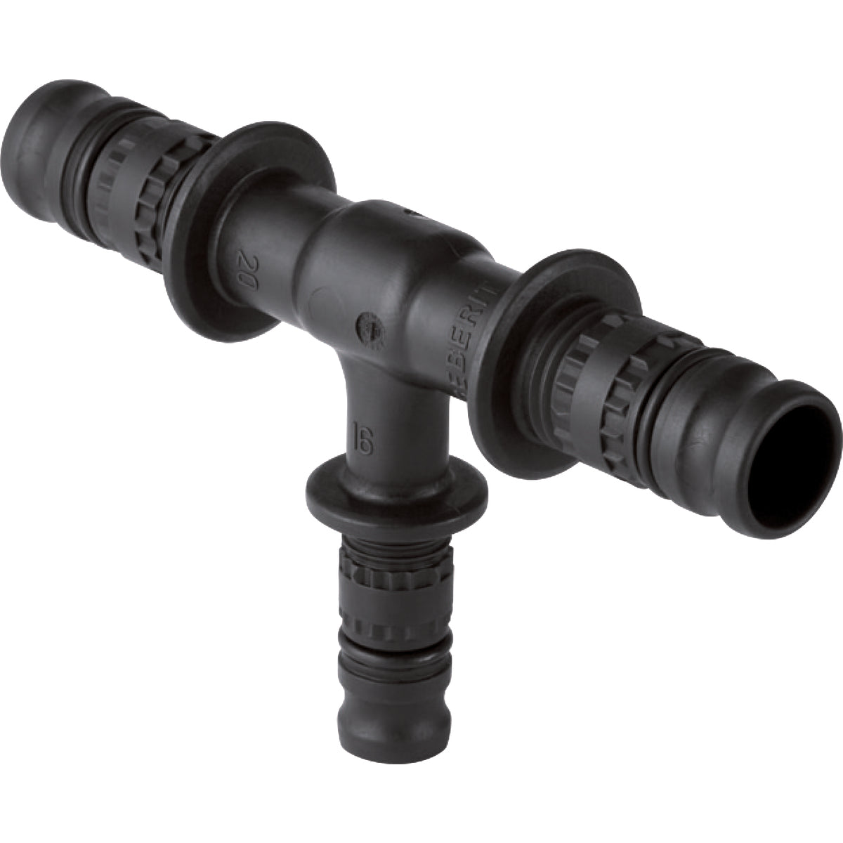 75 x 40 x 75 mm Pres T-stykke PVDF Mepla