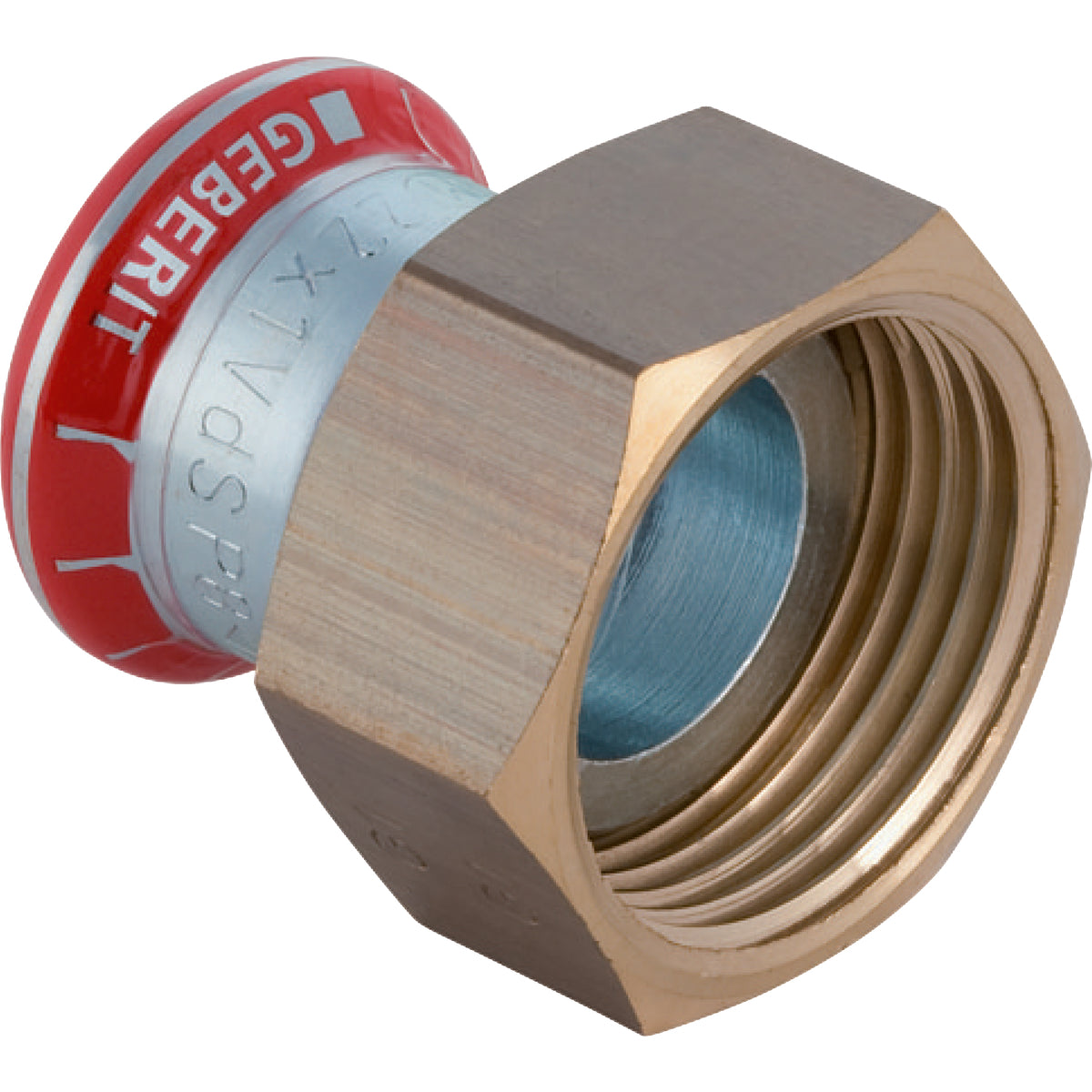 Geberit Mapress FZ Overgang med omløber 15mm x 3/4", muffe/muffe