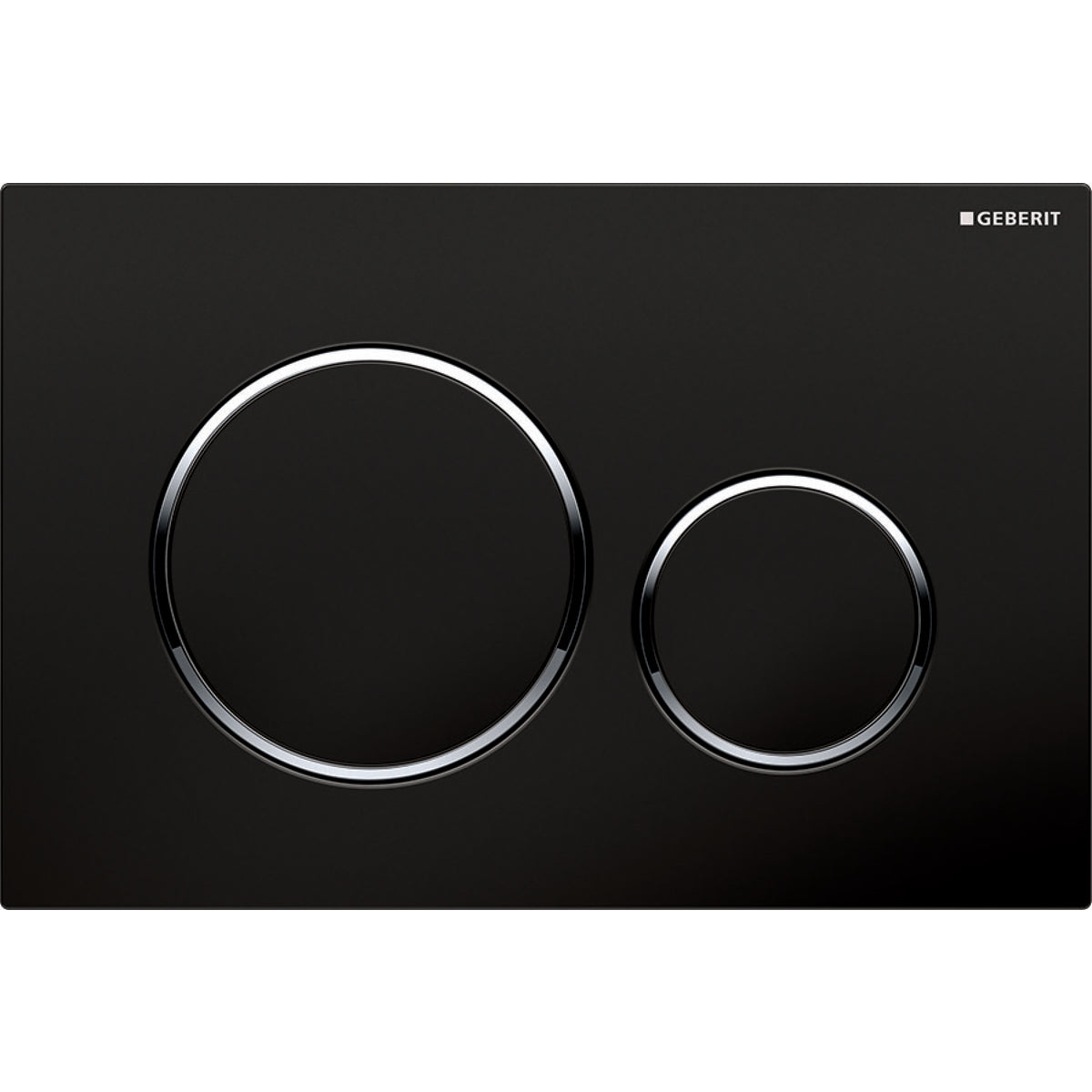 Geberit Sigma 20 betjeningsplade i sort/krom