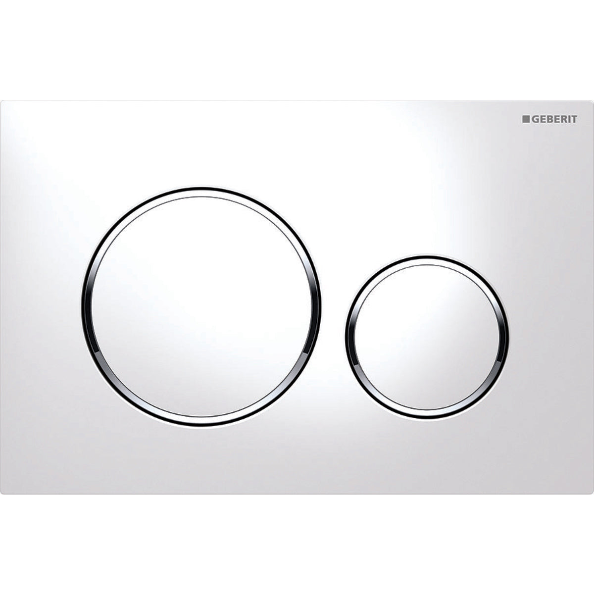 Geberit Sigma 20 betjeningsplade i hvid/krom