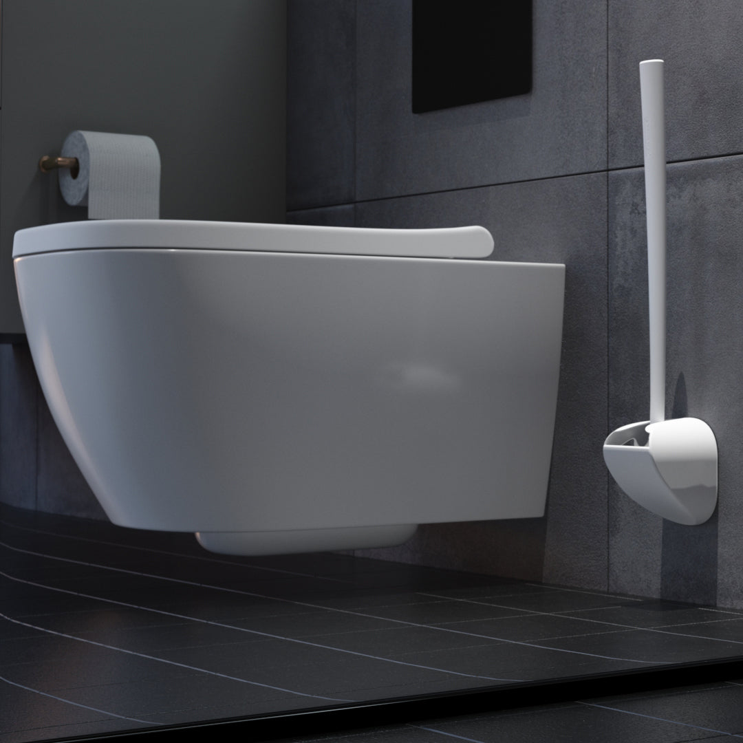 Sanimaid Original toiletbørste.Copenhagen i hvid inkl. vægholder