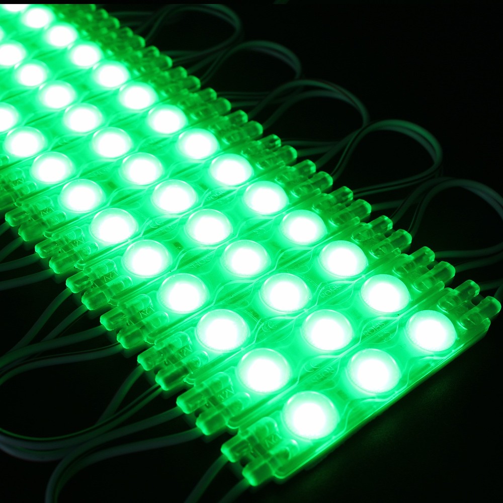 Grøn LED Modul - Vandtæt, 1,1W, IP66, 12V, Perfekt til skilte og specialløsninger
