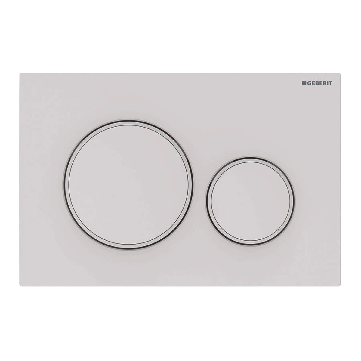 Geberit Sigma 20 betjeningsplade i mat hvid/hvid