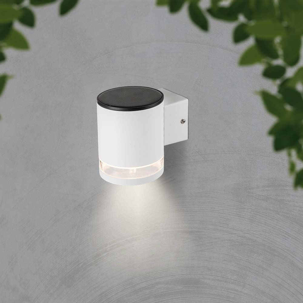 V-Tac 0.55W Solcelle Væglampe LED Hvid IP54 70lm med 3 års garanti