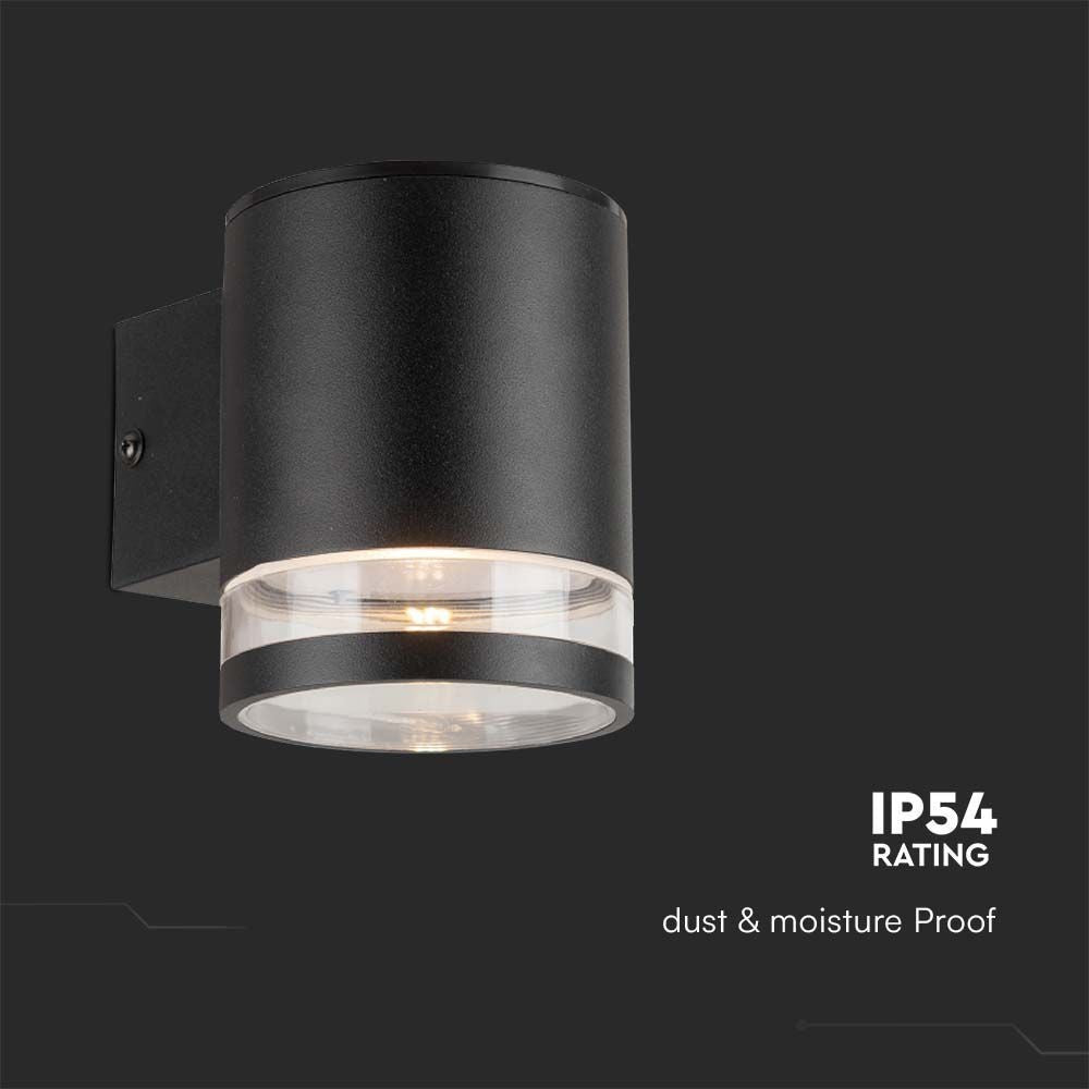 V-Tac 1W Solcelle Væglampe LED m. Sensor - Sort, IP54, 70lm, 3 års garanti