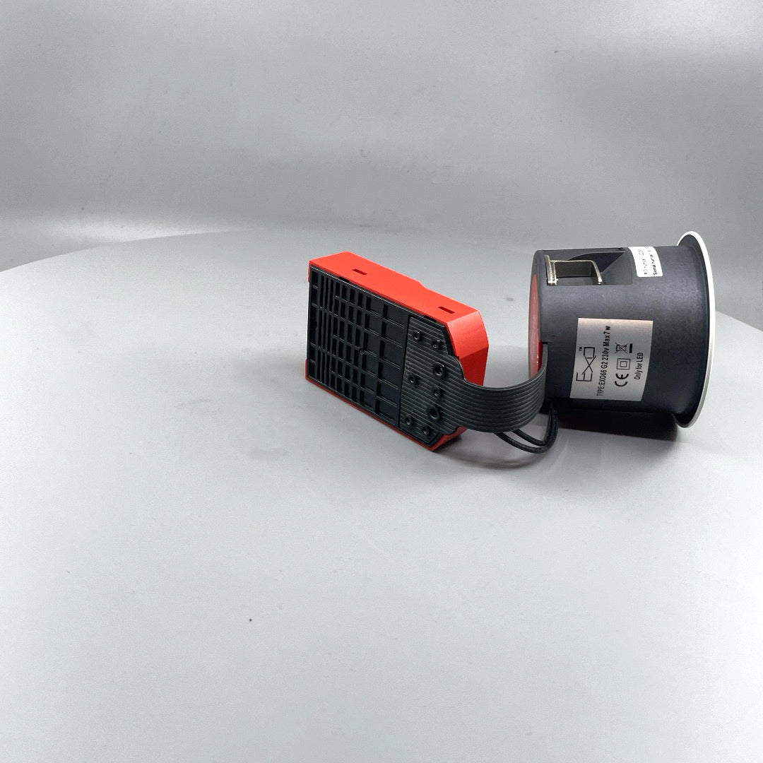EXO 66 Udendørs indbygningsspot rund sandy mat hvid (360° frame 19)