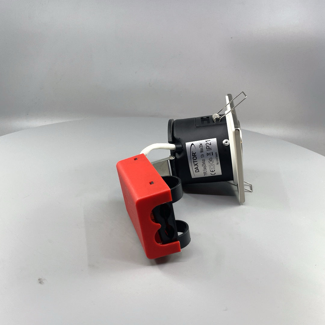 Daxtor Easy 2-Setup MR16 12V firkantet indbygningsspot – maks. 20W (360° frame 19)