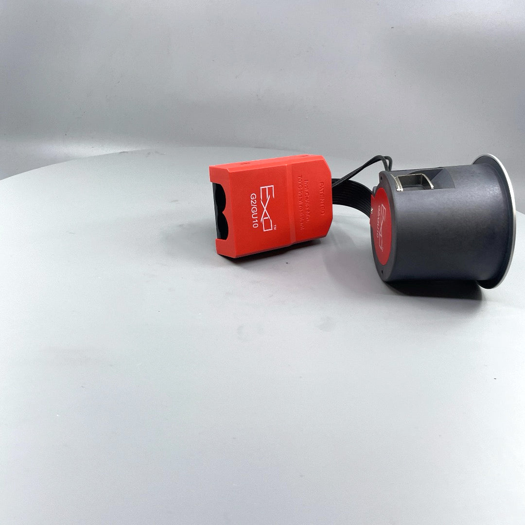 EXO 66 Udendørs indbygningsspot rund børstet aluminum (360° frame 19)