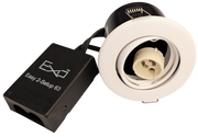 Daxtor Easy 2-Setup 63 GU10 indbygningsspot, hvid, kipbar, Ø88 mm