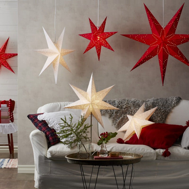 Star Trading Sensy rød Papirstjerne 60 cm