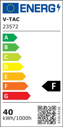 V-Tac 40W LED pære - T120, E27 med E40 ringadapter - 230V, 4320lm, RA80