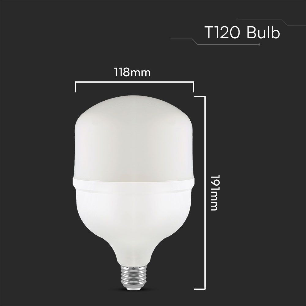 V-Tac 40W LED pære - T120, E27 med E40 ringadapter - 230V, 4320lm, RA80