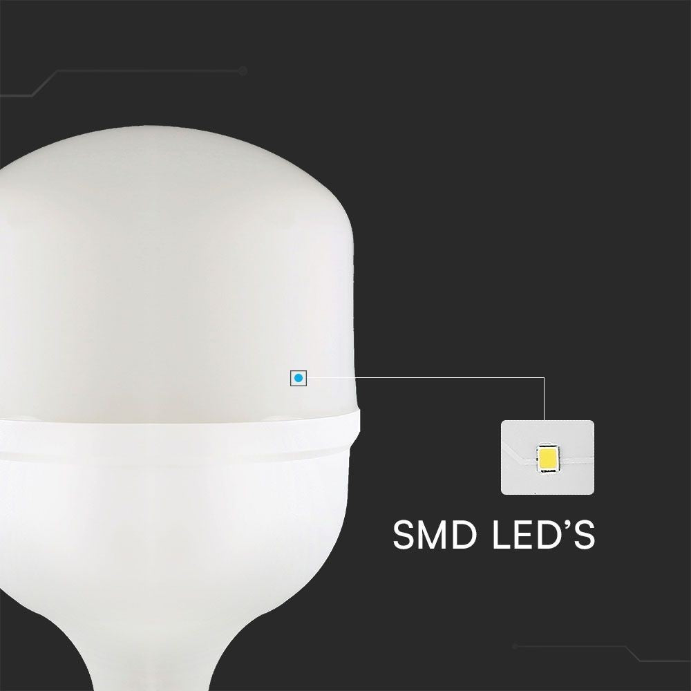 V-Tac 40W LED pære - T120, E27 med E40 ringadapter - 230V, 4320lm, RA80