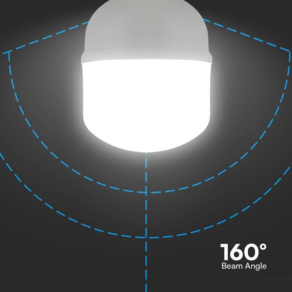 V-Tac 40W LED pære - T120, E27 med E40 ringadapter - 230V, 4320lm, RA80
