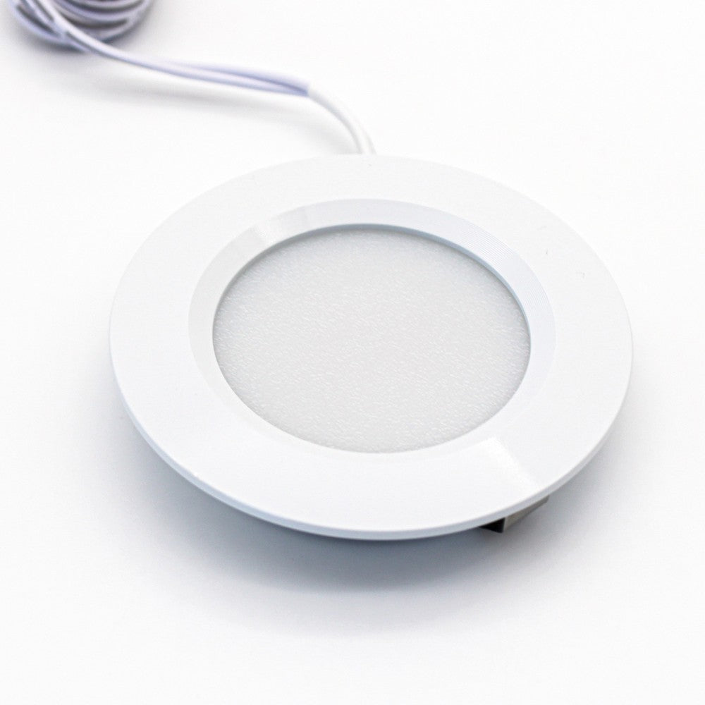 LEDlife Reco68 Møbelspot Mat Hvid 3-pak inkl. Strømforsyning - 2,5W LED (Erstatter 20W), Input 12V, 180lm, RA80