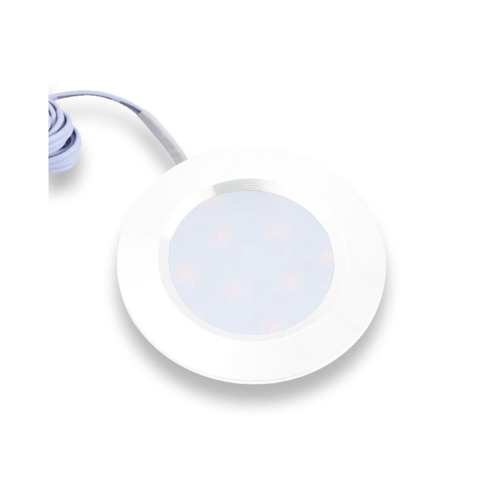LEDlife Reco68 Møbelspot Mat Hvid 3-pak inkl. Strømforsyning - 2,5W LED (Erstatter 20W), Input 12V, 180lm, RA80