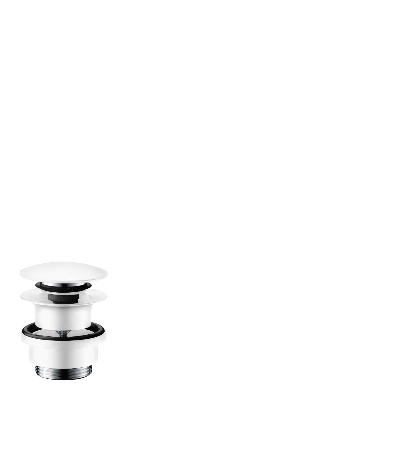 Hansgrohe push-open BV 1 1/4", mat hvid