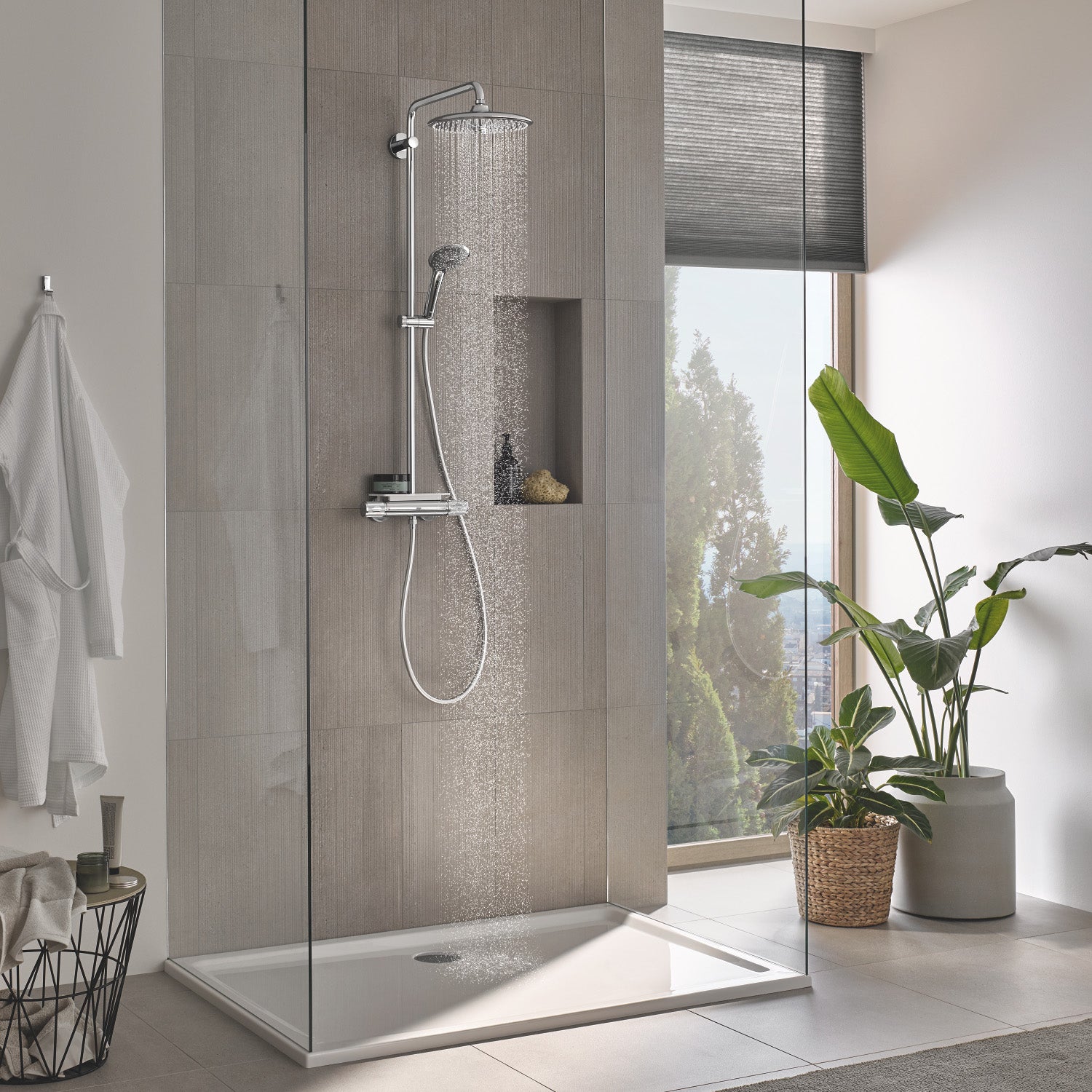 Grohe Vitalio Joy 260 bruseSystem med termostat til vægmontering