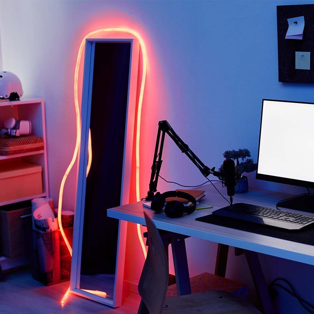 V-Tac Rød 10W/m COB-LED strip - 5m, IP67, 320 LED pr. meter, 24V, COB LED